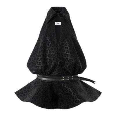 【朱晨予同款】LSOUL 黑色挂脖露背不对称背心女外穿辣妹风上衣