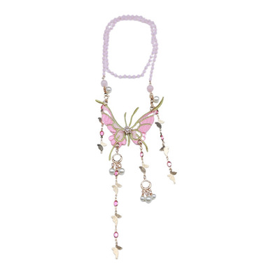 古风原创粉蝶软璎珞项链格格间
