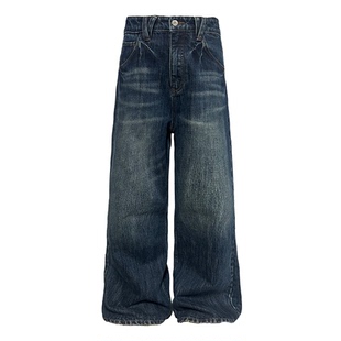 JCAESAR WOMEN 低裆双口袋闪电蓝牛 12oz纯棉 水洗做旧 低腰设计