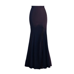 秋冬垂感弹力松紧腰气质包臀裙拖地开叉性感新款鱼尾半身长裙大码