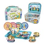 茶杯铁茶壶儿童仿真下午茶玩具茶具手提箱过家家宝宝厨房女孩套装