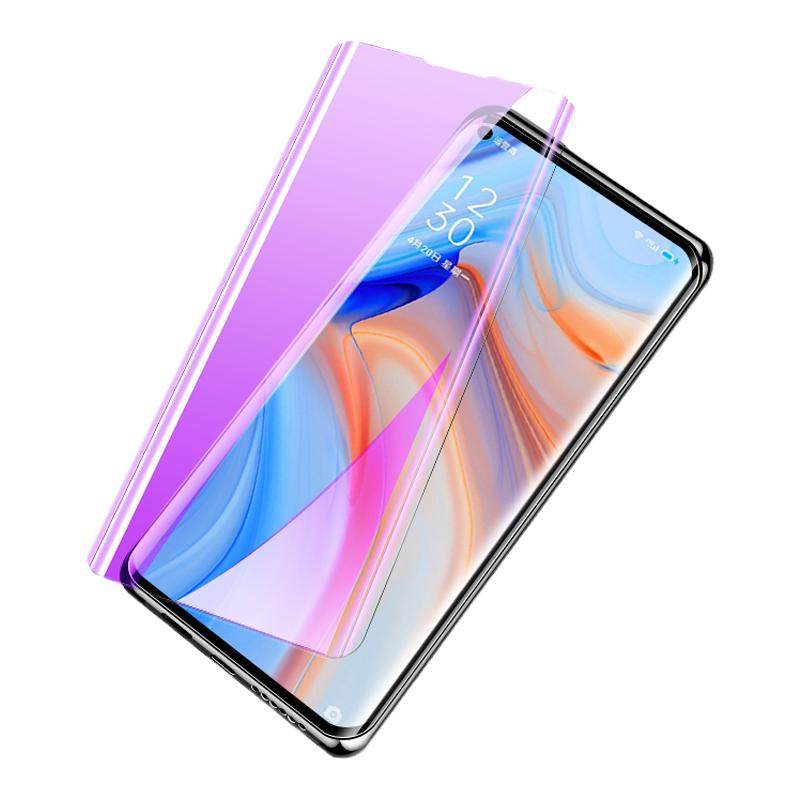 适用opporeno4pro钢化膜高清屏保reno4pro手机膜全胶曲屏PDPM00防窥膜全包保护opop全覆盖uv水凝贴膜防摔玻璃