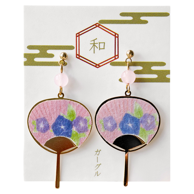 OSEWAYA秋季祭金鱼朝颜花耳钉