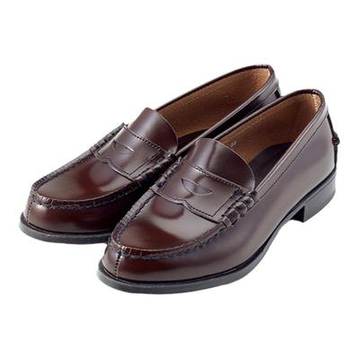 jk学生百搭粗跟真皮乐福鞋