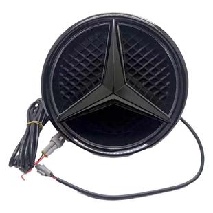 奔驰发光大标E级GLC C级GLK GLS ML CLA改装中网大标带灯发光车标