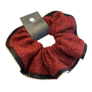 韩国显白酒红针织勾线花边肥肠圈大宽边显发量多软糯毛线发圈皮筋