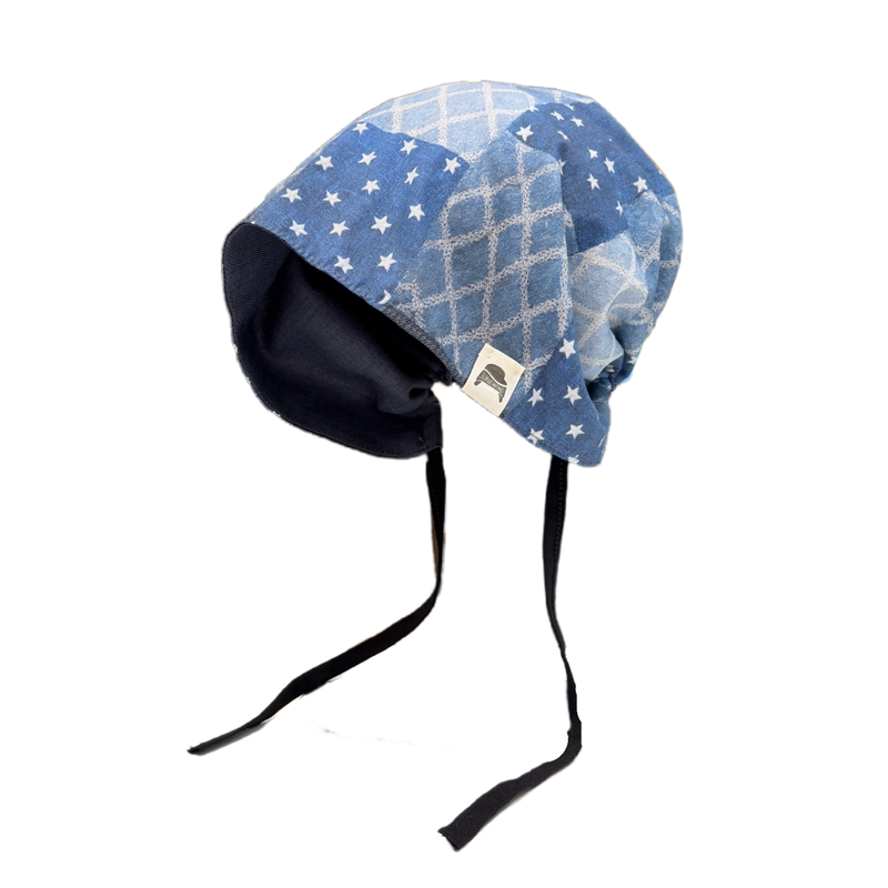 韩版复古星星印花包头帽男女春秋