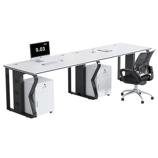 办公桌员工位桌椅组合简约办公室老板桌职员桌单双人并排电脑桌子