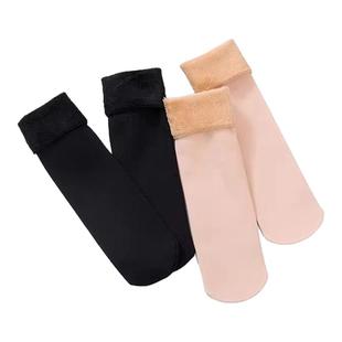 袜子女中筒加绒加厚家居日用袜保暖地板袜秋冬毛绒月子袜男女通穿