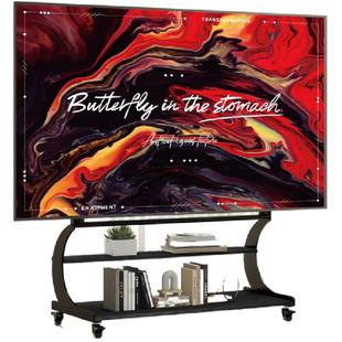 propre电视机艺术支架落地式可移动带轮推车显示器直播通用挂架