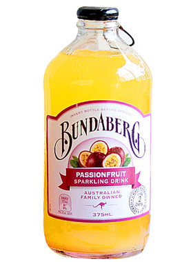 6瓶澳洲进口饮料Bundaberg宾得宝百香果碳酸饮料375ml*6瓶