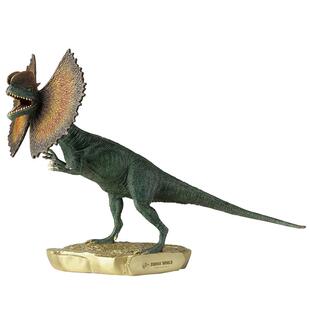 铜师傅 铜摆件《侏罗纪世界》之双脊龙 恐龙桌面客厅工艺品饰品