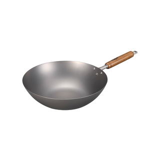 日本进口Summit铁锅窒化老式超轻炒菜锅通用熟铁锅无涂层家用炒锅