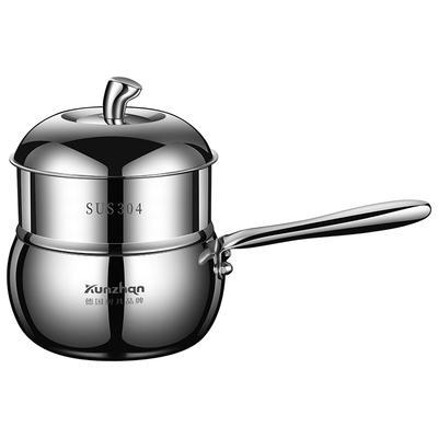 kunzhan304不锈钢蒸煮一体奶锅