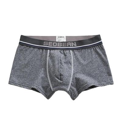 SEOBEAN/希宾男士平角内裤 棉质透气舒适中腰青少年四角运动裤头