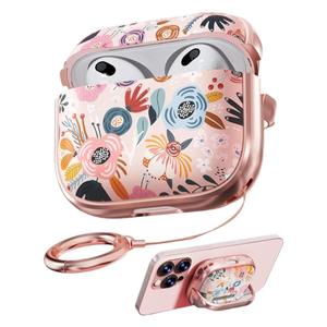 创意锁扣airpods4耳机壳新款支架式airpodspro2保护套适用苹果AirPodsPro3无线蓝牙保护壳高级感礼物2代软壳