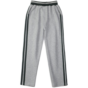 小学生校服裤子冬季加绒灰色枣红杠条儿童外套女童校裤男童运动裤