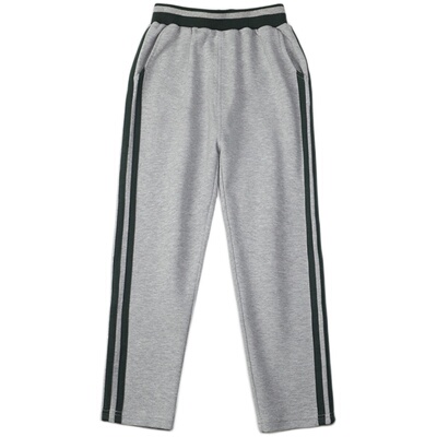 小学生校服裤子冬季加绒灰色枣红杠条儿童外套女童校裤男童运动裤