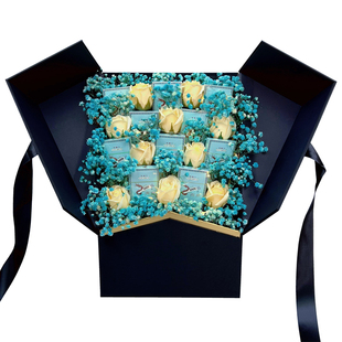 七夕情人节送男生男友老公生日礼物炫赫门满天星放烟花束香烟礼盒