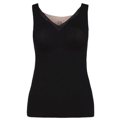 都市丽人女V领无痕带胸垫保暖背