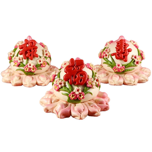 福禄寿 寿桃馒头生日老人 上供佛道仙花糕馒头 贡品 花馍馍花饽饽