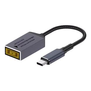 适用于笔记本电脑电源适配器DC圆口转Type-C转接线方口母转USB-C