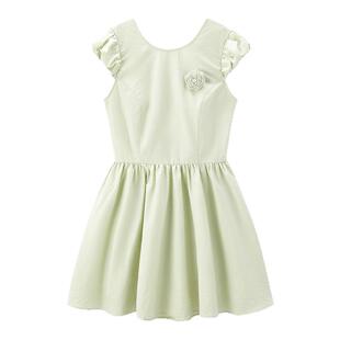 【商场同款】乐町连衣裙2025年夏季新款蝴蝶结系带裙子C1FAF2734