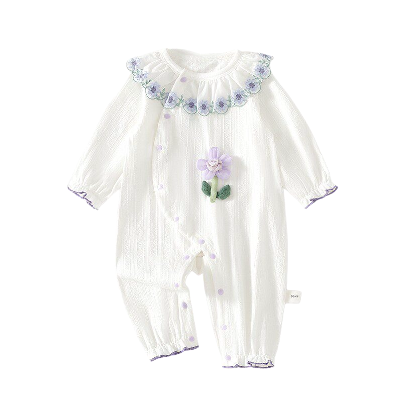 【撤柜专区】品牌专柜  宝宝婴儿连体衣夏季提花薄款和服哈衣外穿