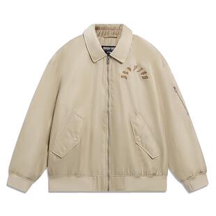 李宁棉夹克反伍BADFIVE男子休闲百搭宽松防风保暖运动服AJMT015