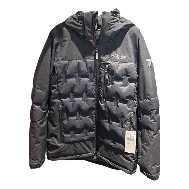 哥伦比亚男防水保暖防跑绒羽绒服