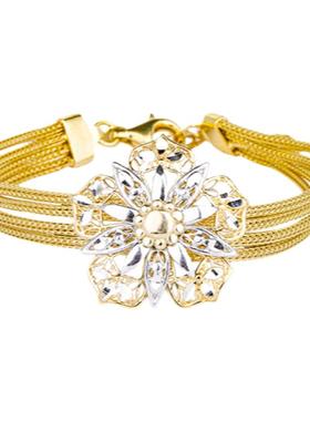 adhora意大利曼陀罗花银丝手链女925银小众设计手镯简约气质手饰