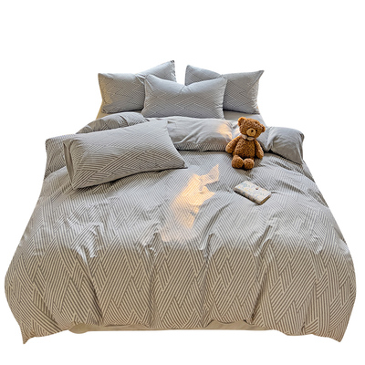 一面全棉一面牛奶绒四件套新款