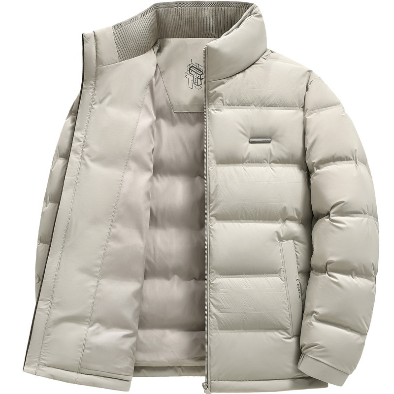 雪中飞短款立领轻暖羽绒服外套男