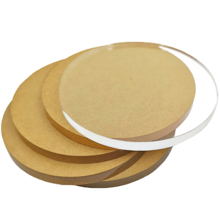 直径50 55 60 65mm高透明亚克力圆片 有机玻璃板 粘土底座 透视窗