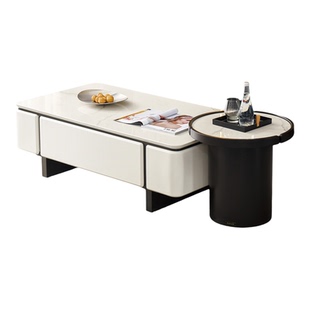 全友家居现代简约客厅家用小户型微晶玻璃边几茶几电视机柜组合