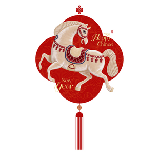 新年福马玻璃窗花贴纸中式高级感立体店铺装饰贴双面静电橱窗贴纸