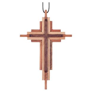 实木十字架纯手工木制汽车后视镜挂饰汽车装饰挂件创意木制吊饰