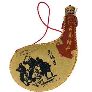 包邮云南特产酒版纳竹金版纳酒 皮囊装古道马帮500ml背包谷酒42度