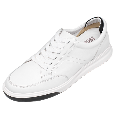 何金昌内增高休闲小白鞋7CM