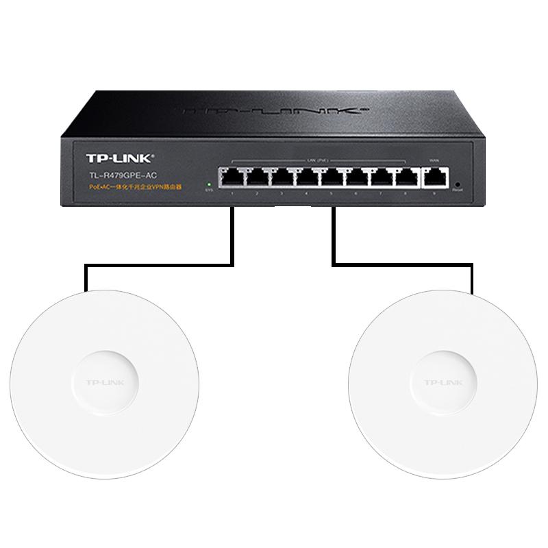 tplink吸顶式ap面板全屋无线wifi7覆盖poe供电ac加ap一体化由器家用别墅酒店商用大户型客厅嵌入式WiFi6套装