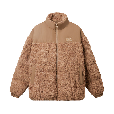 江南先生NewJNXS美式复古仿羊羔绒90白鸭绒羽绒服冬男女面包棉服