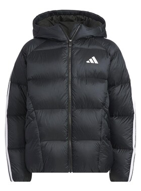 adidas阿迪达斯三叶草三条纹加厚面包羽绒服男女大童冬装KC5939