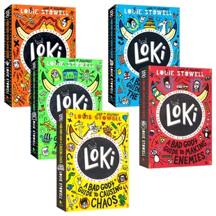 Loki 洛基日记系列1-5册 英文原版 爆笑日记体章节小说 涂鸦插画故事书 坏神搞事指南 树敌指南 9-12岁课外阅读图书 北欧神话元素