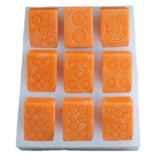 牛油火锅底料模具麻将全套十三幺筒条万风蛋糕diy烘焙巧克力硅胶