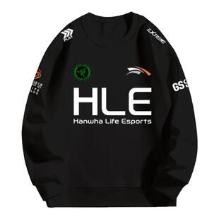 HLE战队队服peanut同款比赛服S14春季赛圆领卫衣薄款男女加绒长袖