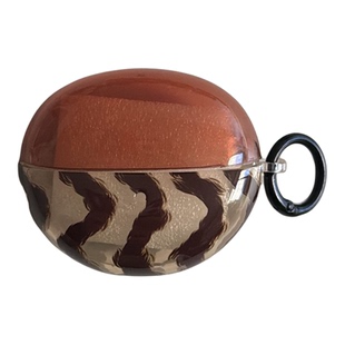 日韩棕色波浪纹适用华为freebuds7i耳机壳新款FreeClip2耳机壳Freebuds se3无线蓝牙5i外壳三星budsLive pro3