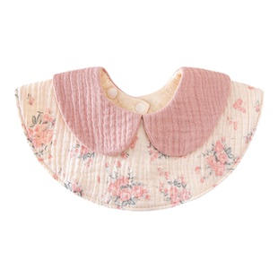 Akasugu爱舒屋宝宝口水巾女宝宝高颜值a类纯棉婴幼儿口水围兜围嘴