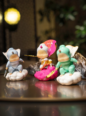 《稀有艺术镀青云》办公雕塑饰品创意家居精品饰品吴财神关羽