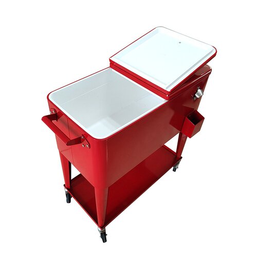 80QT/75L户外保温推车/露营车/保温箱/冰桶