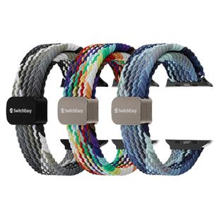 switcheasy适用苹果watch11多彩磁力扣ultra高弹力尼龙编织表带